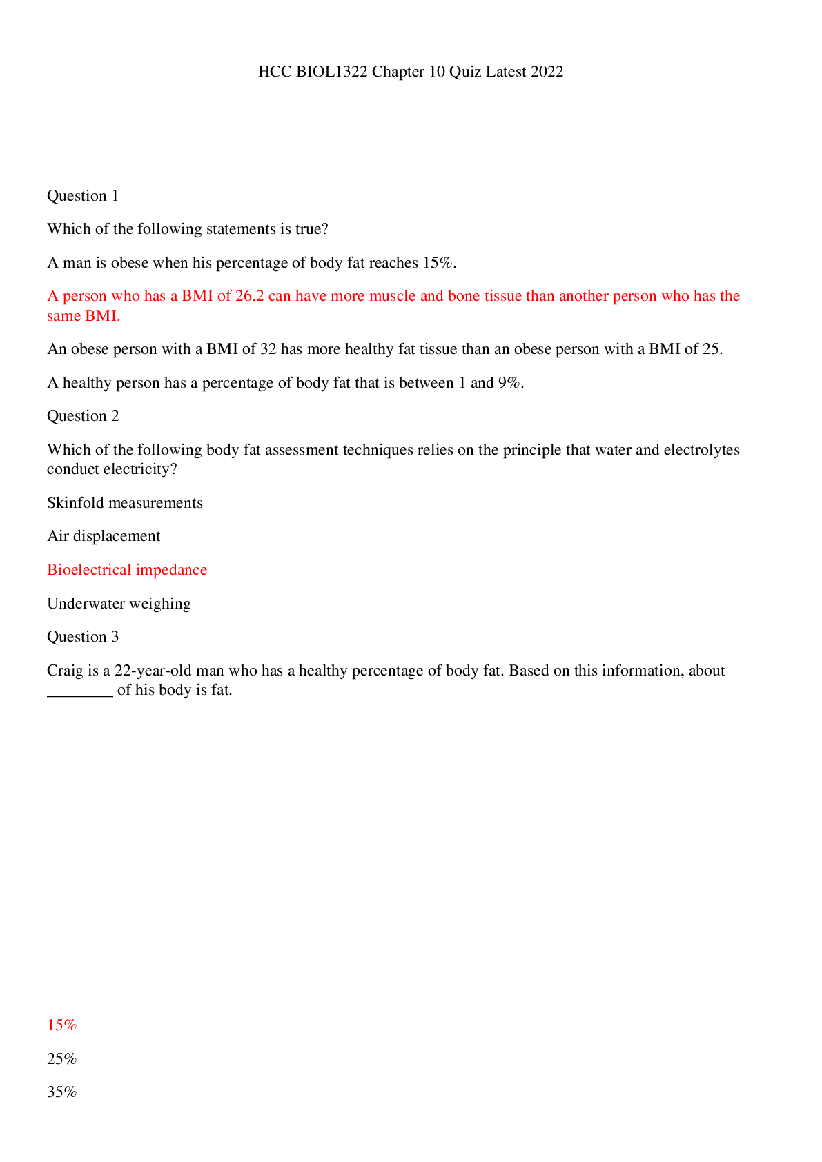 Preview image for HCC BIOL1322 Chapter 10 Quiz Updated